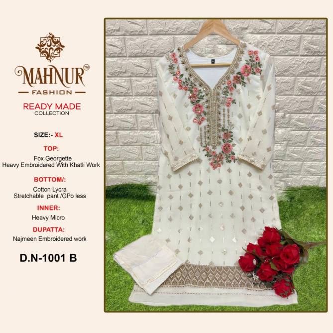 Mahnur M 1001 A And B Fancy Festive Wear Pakistani Ready Made Suit Collection